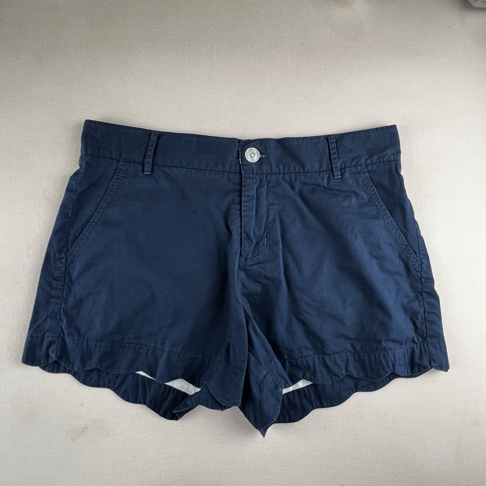 Lauren James Size 0 Women's Shorts Dark Denim W/ Pockets Cotton Lined